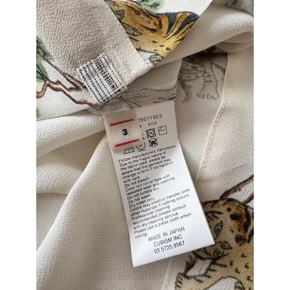 Visvim Copa Silk Vacation Shirt White Tiger Japan - Picture 6 of 9